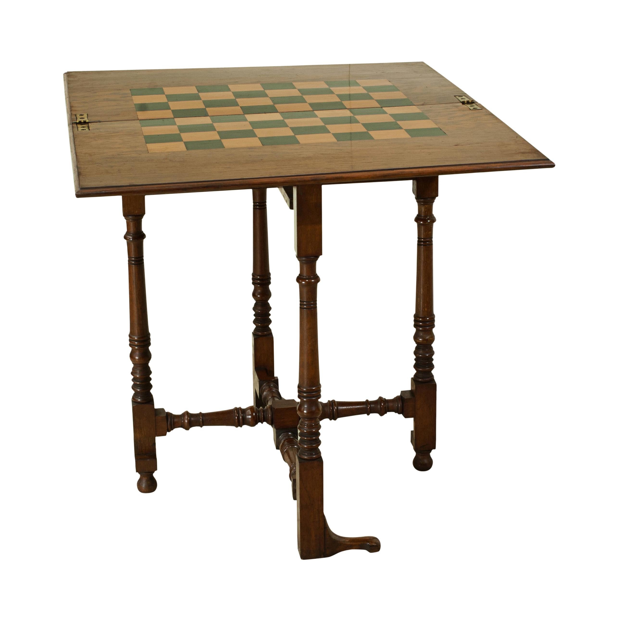 Victorian Folding Chess and Draughts Table