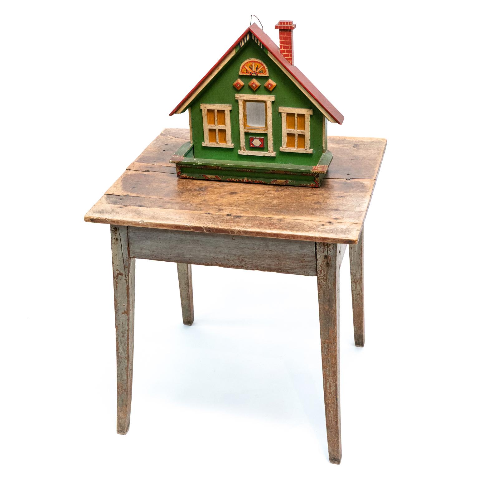American Victorian Folk Art House Table or Wall Art For Sale