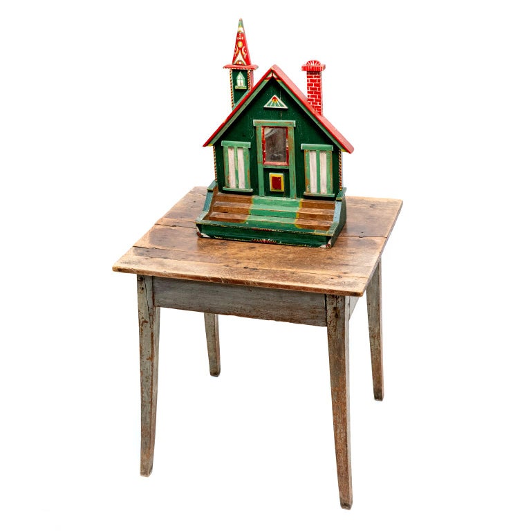 Victorian Folk Art House Table or Wall Art For Sale at 1stDibs