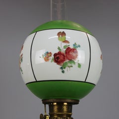 Victorian Fostoria Gone with the Wind Banquet Parlor Lamp, circa 1890