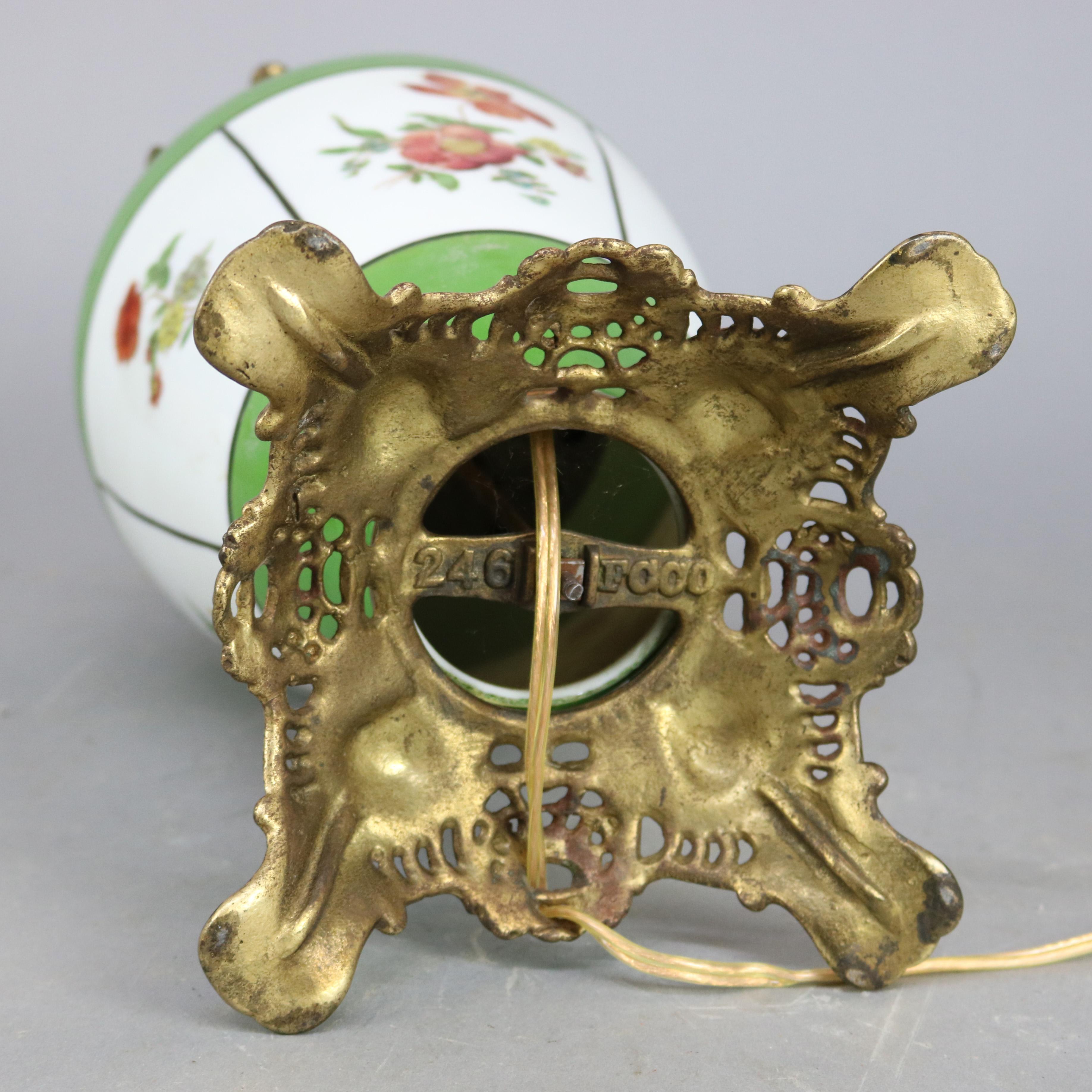 American Victorian Fostoria Gone with the Wind Banquet Parlor Lamp, circa 1890
