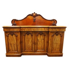 Antique Victorian Four-Door Mahogany Chiffonier or Sideboard, circa 1860