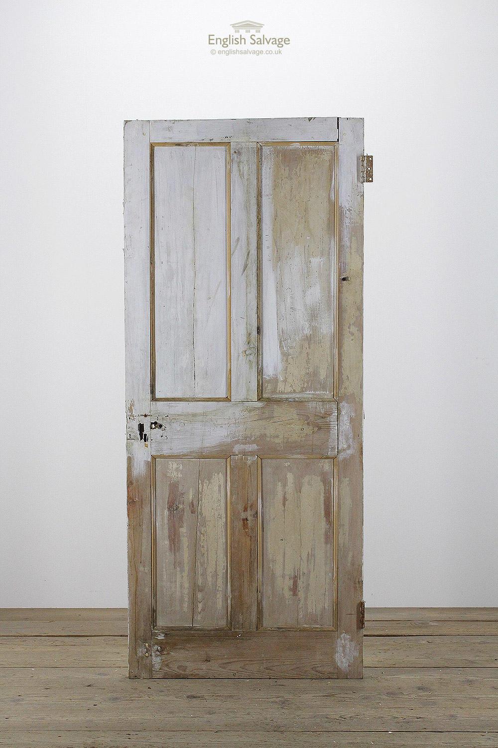 European Victorian Four Panel Interior Door, 20th Century For Sale