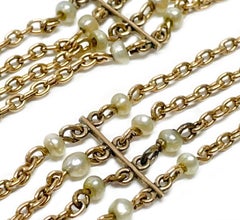 Four Strand Seed Pearl Necklace in Victorian Style