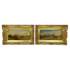 Victorian Fox Hunting Oil Paintings The Hunt 1880