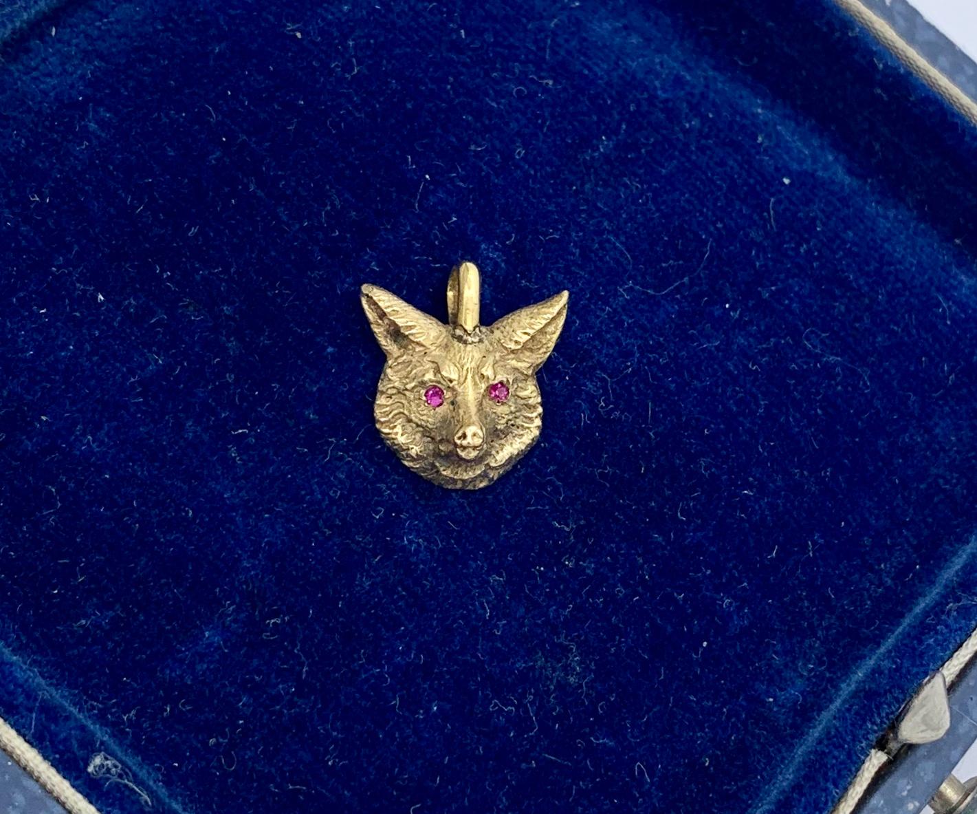 gold fox pendant