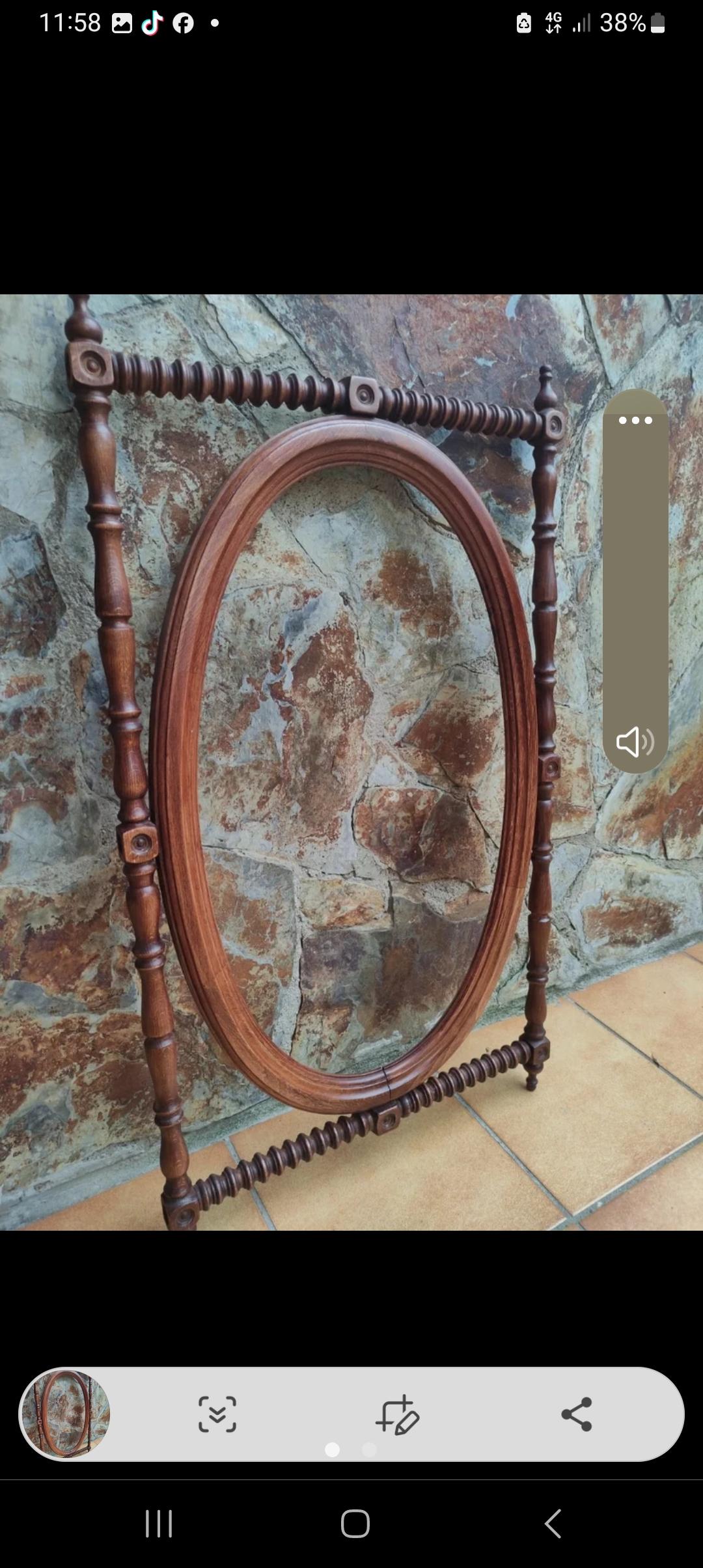 Victorian frame, for photo or mirror. handmade 19th century In Excellent Condition For Sale In Mombuey, Zamora