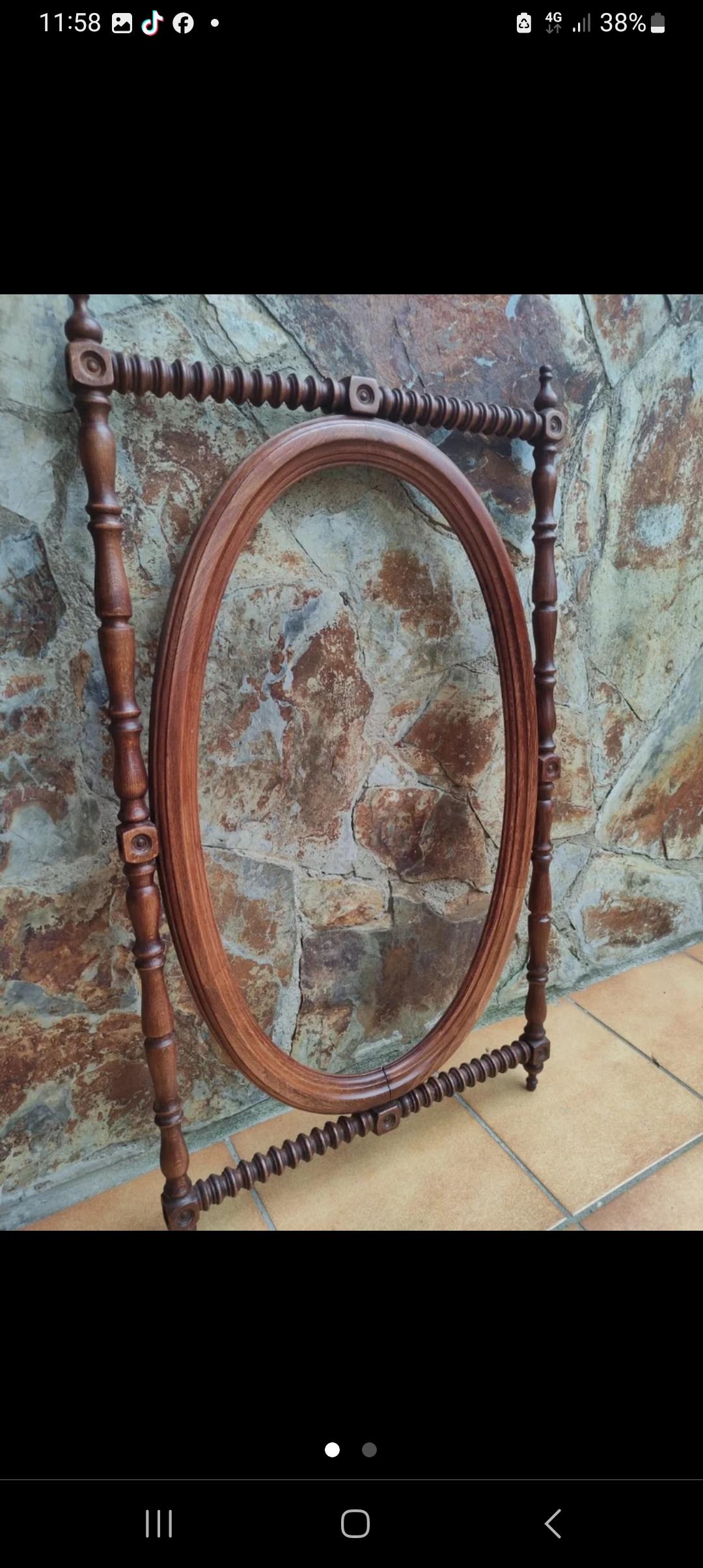 19th Century Victorian frame, for photo or mirror. handmade 19th century For Sale