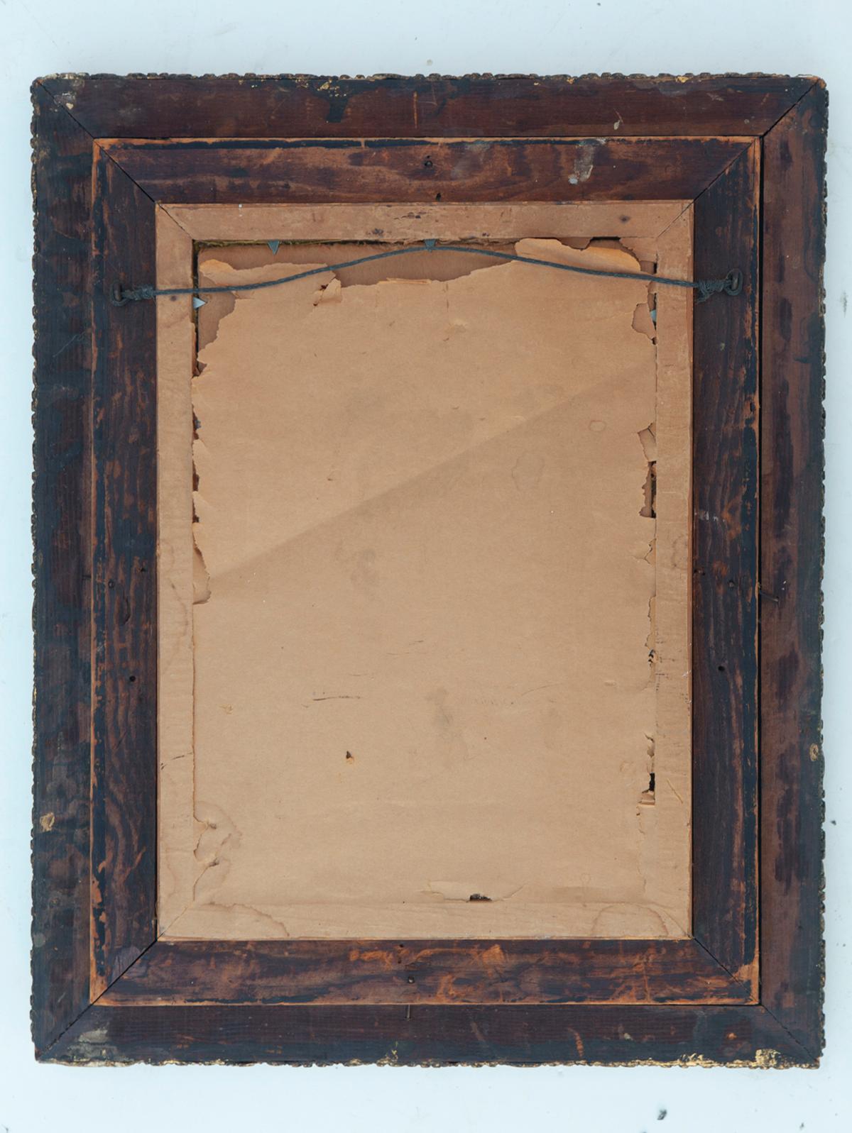 Gesso Miroir victorien avec insert en velours en vente