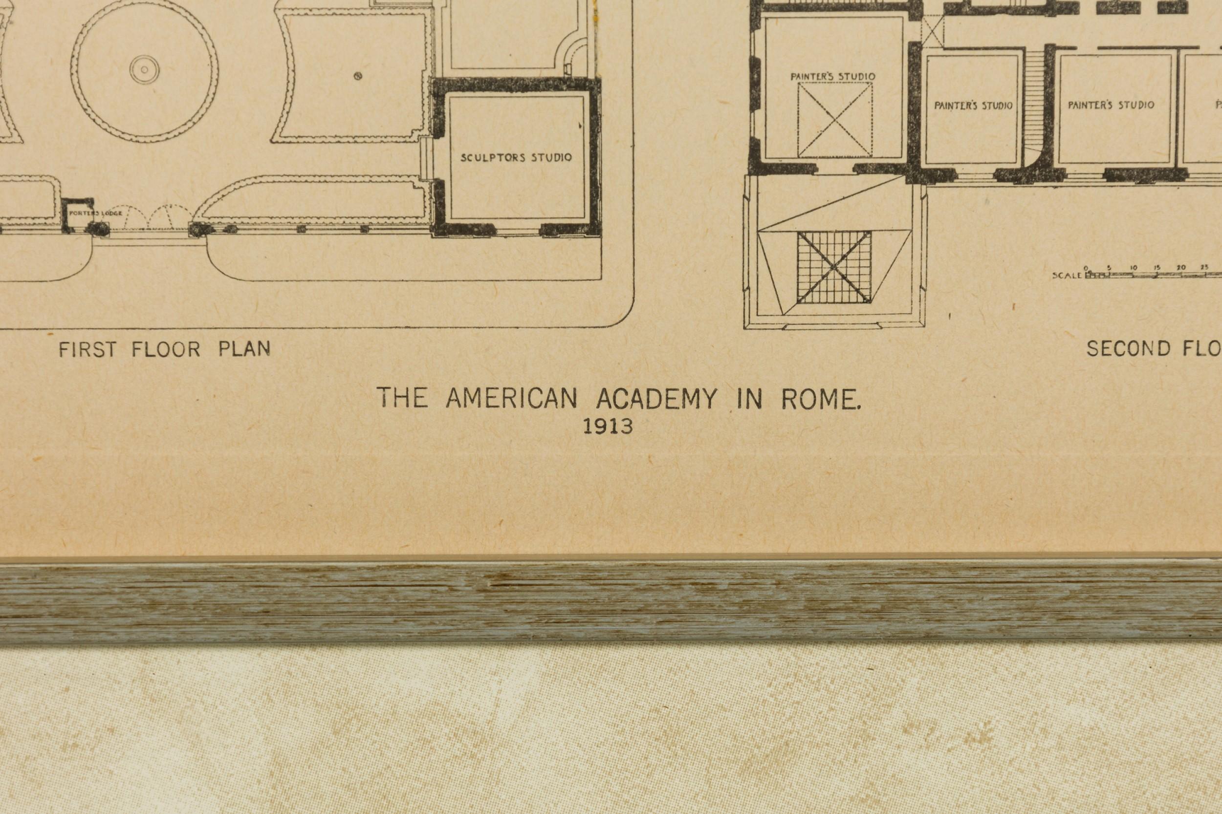 Viktorianische gerahmte Monographie mit dem Titel: The American Academy In Rome (Papier) im Angebot