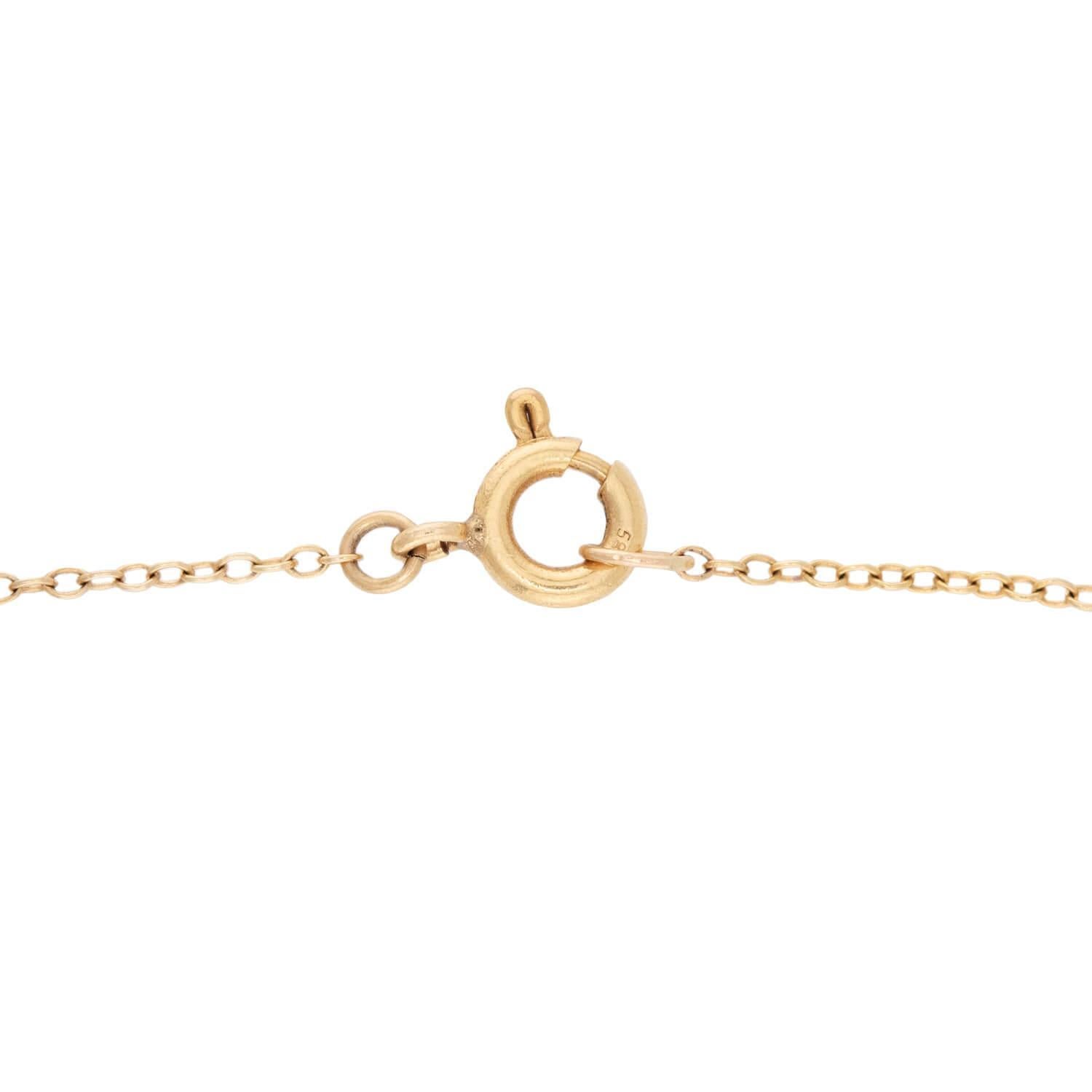 da uomo o donna Collana francese vittoriana in pietra dura 18k/14 con ciondolo a forma di mosca in vendita