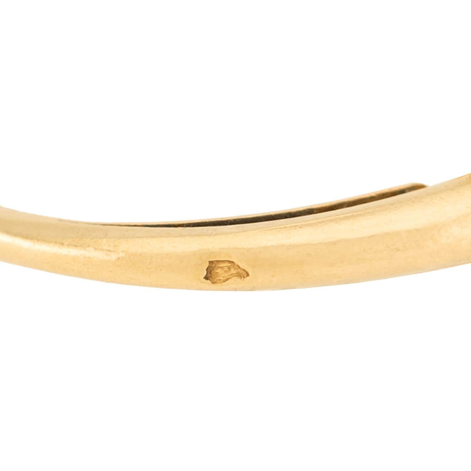 Viktorianischer französischer 18k Smaragd und Diamant Navette Ring im Angebot 1
