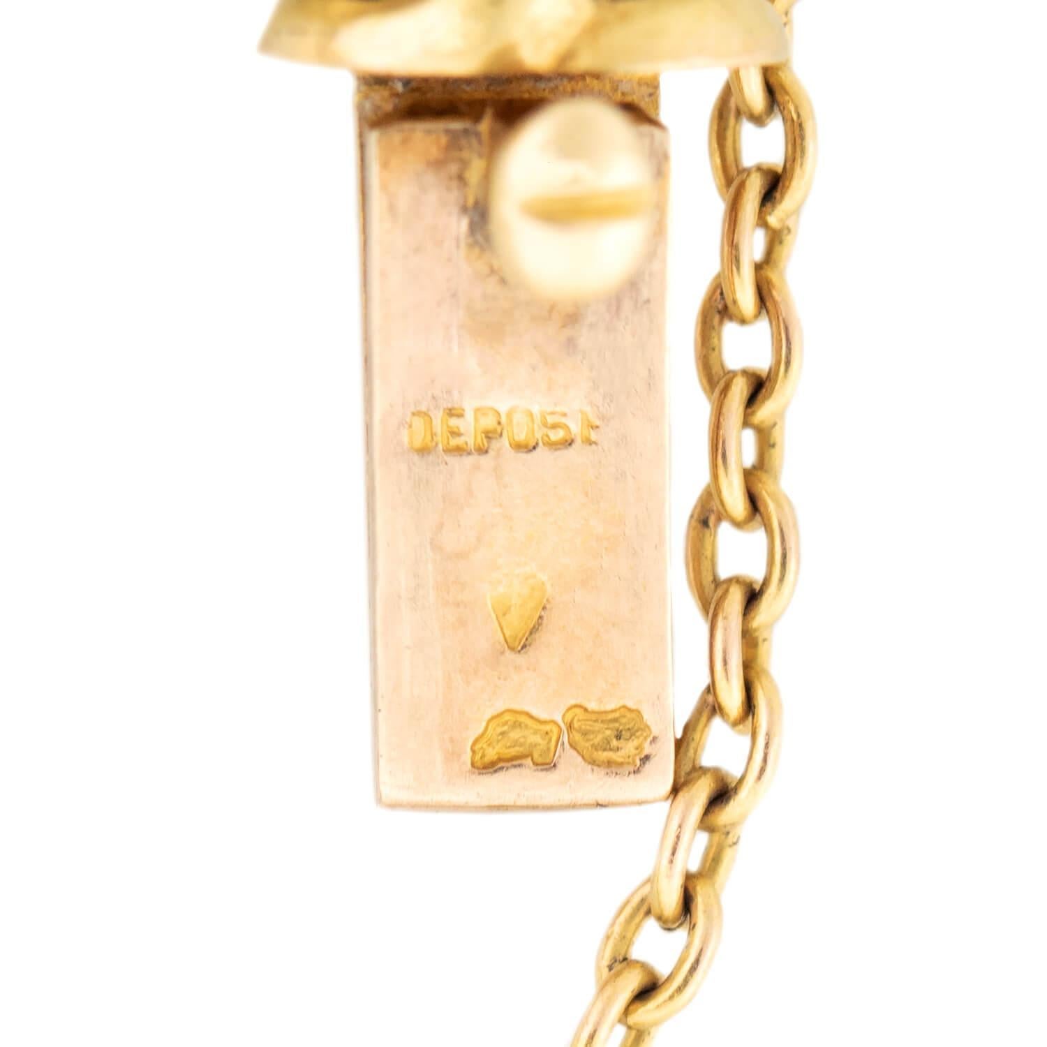 Women's or Men's Victorian French 18k/Sterling Silver Pearl and Diamond Bracelet For Sale