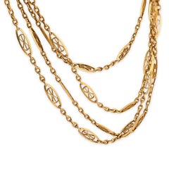 Victorian French 18k yellow gold necklace