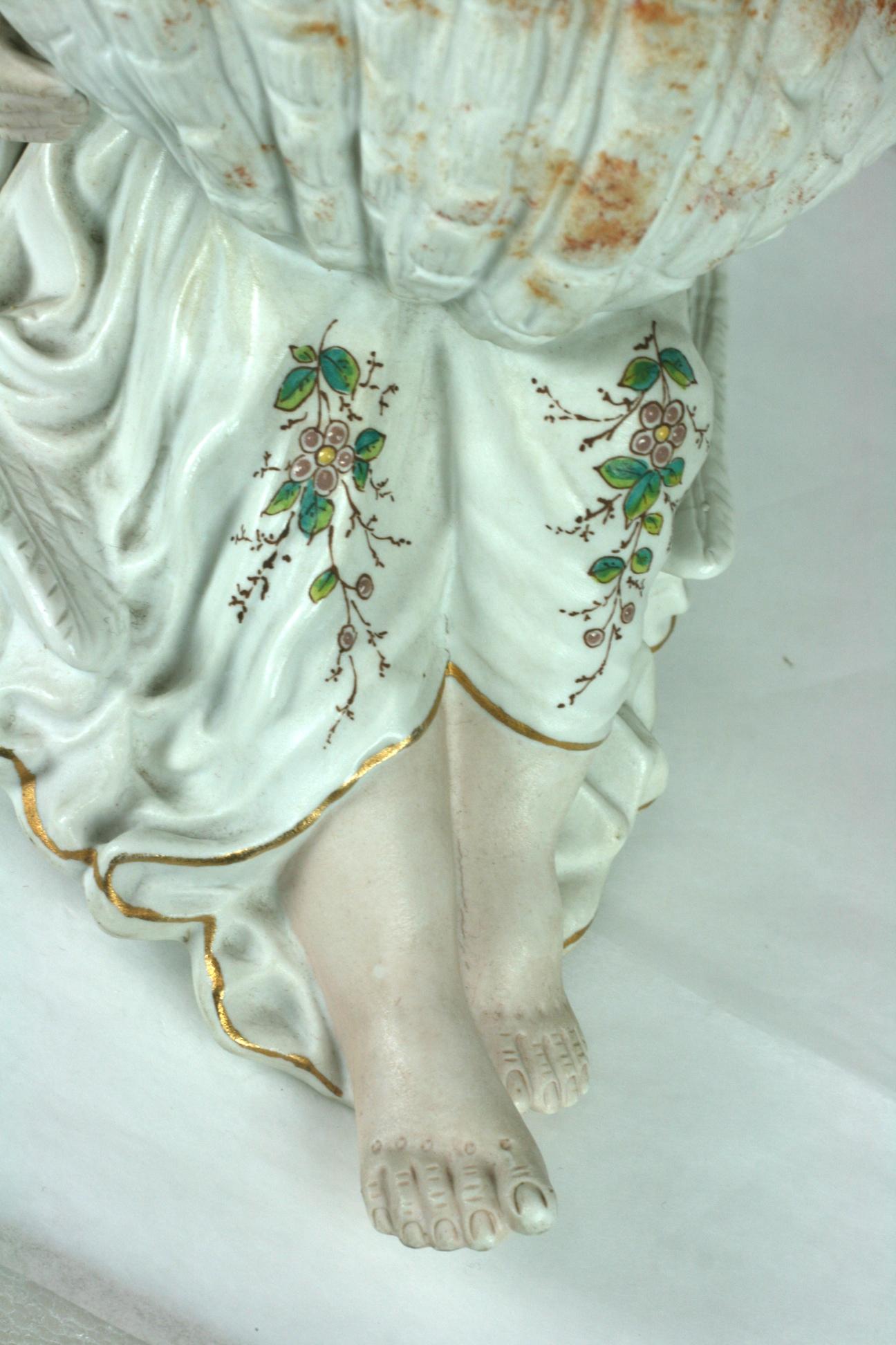 Victorian French Angel Water Font For Sale 4