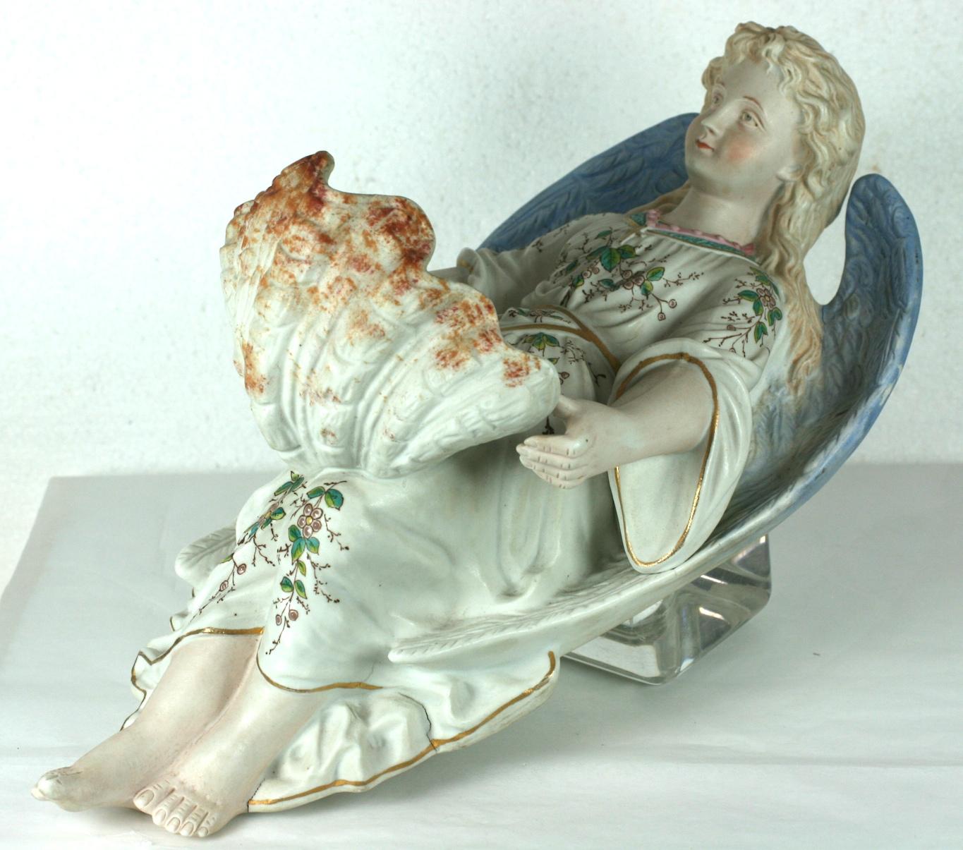Victorian French Angel Water Font For Sale 6