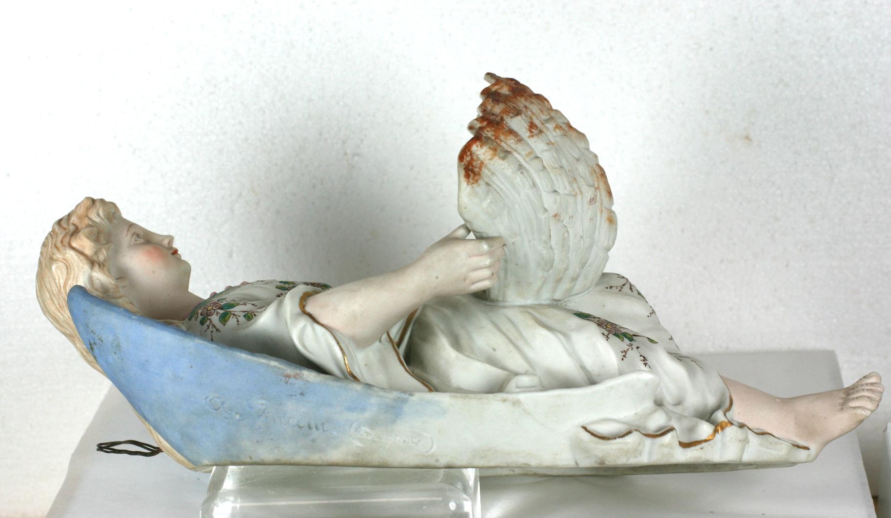 Victorian French Angel Water Font For Sale 12