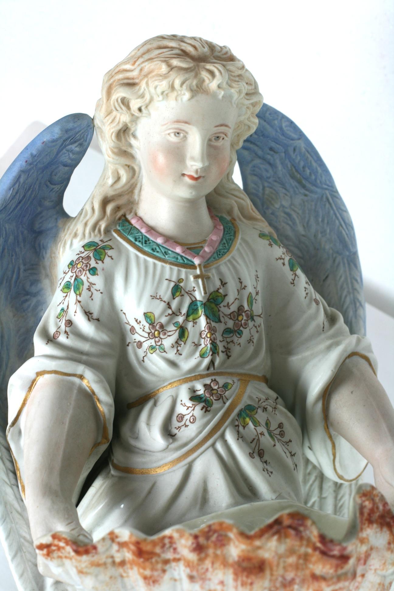 Victorian French Angel Water Font For Sale 2