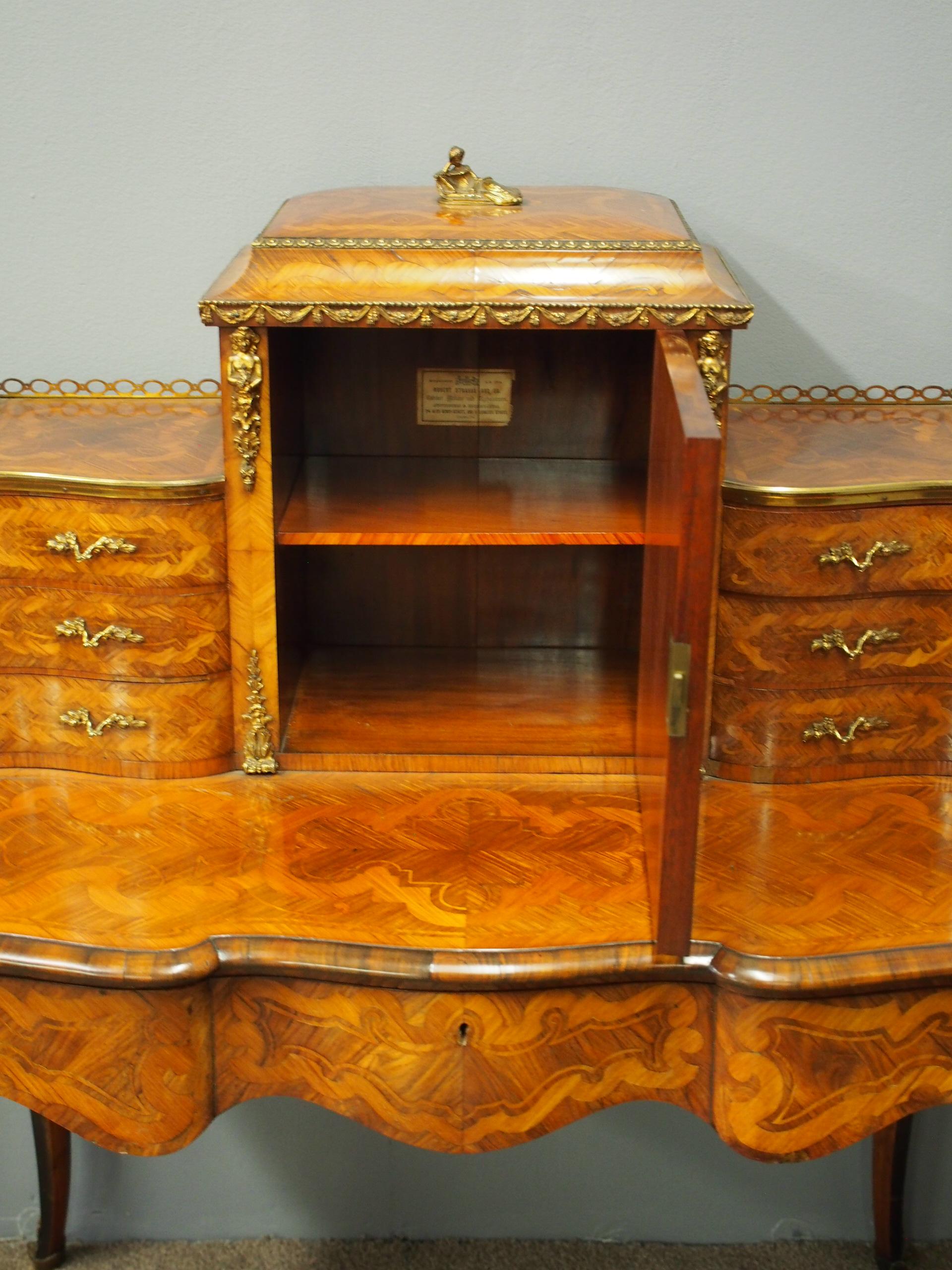 Victorian French Bonheur du Jour by Robert Strahan & Co, Dublin For Sale 2