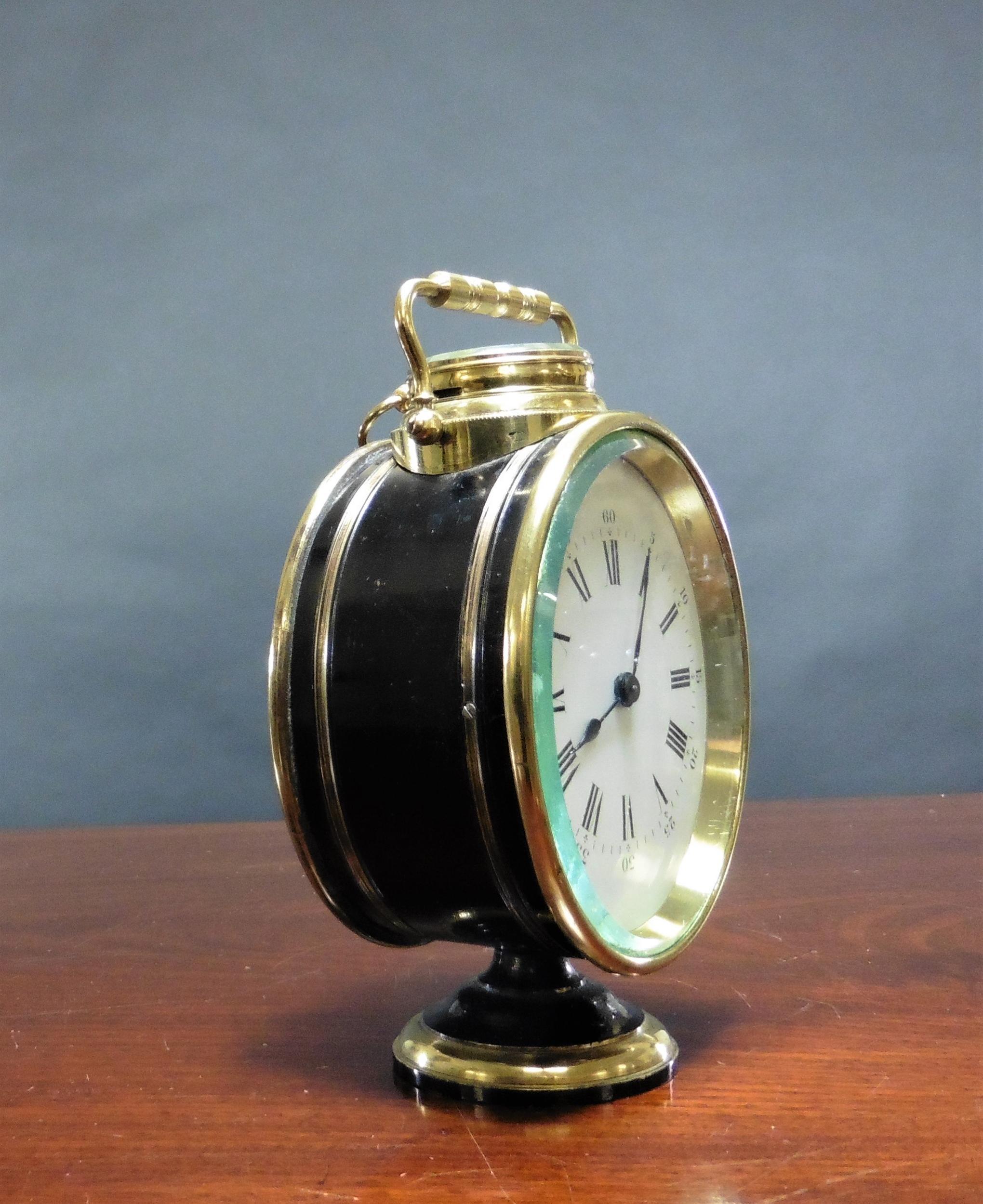 19th Century Victorian French Carriage Clock with Compass For Sale