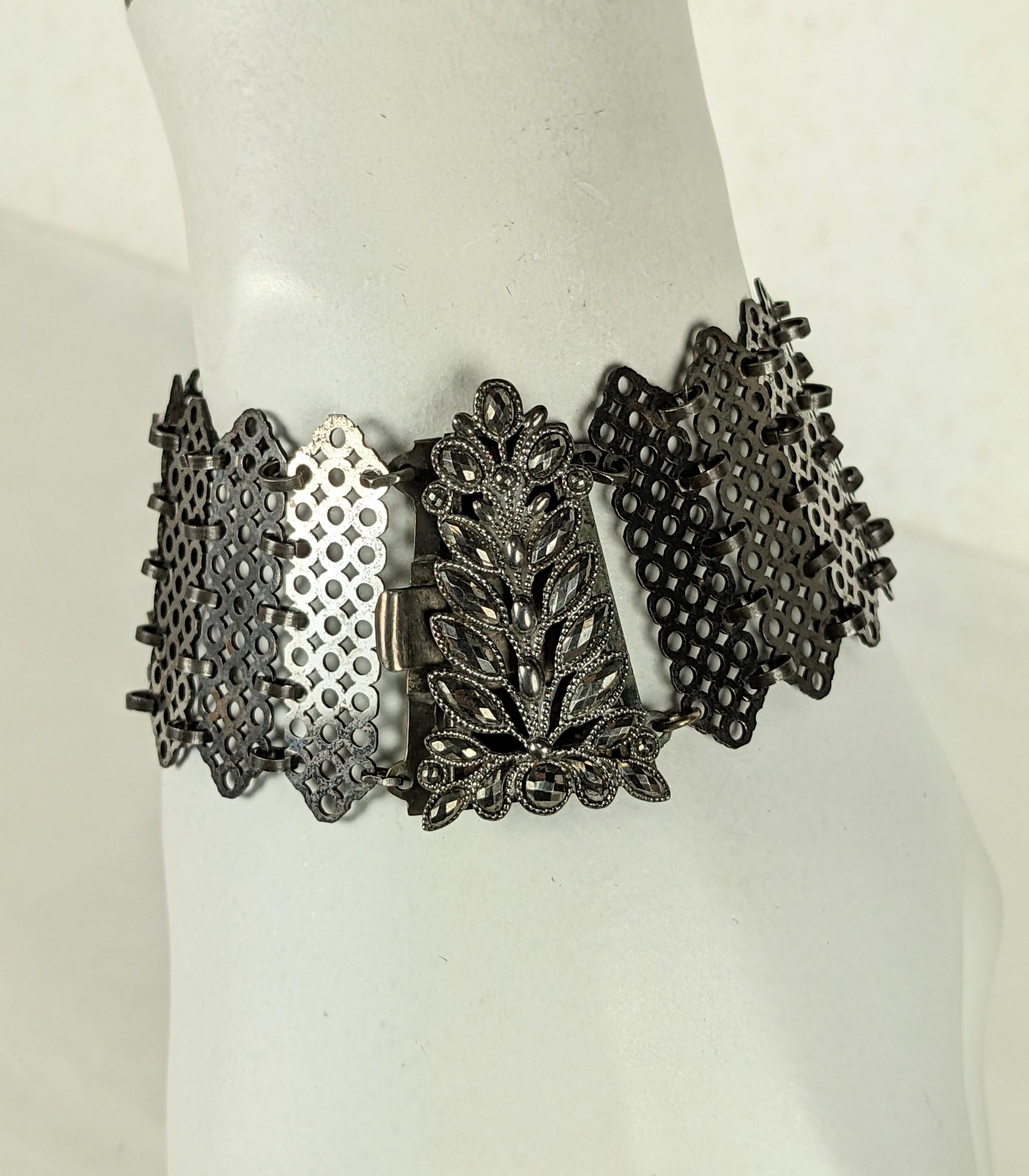 Victorian French Cut Steel Bracelet For Sale 5