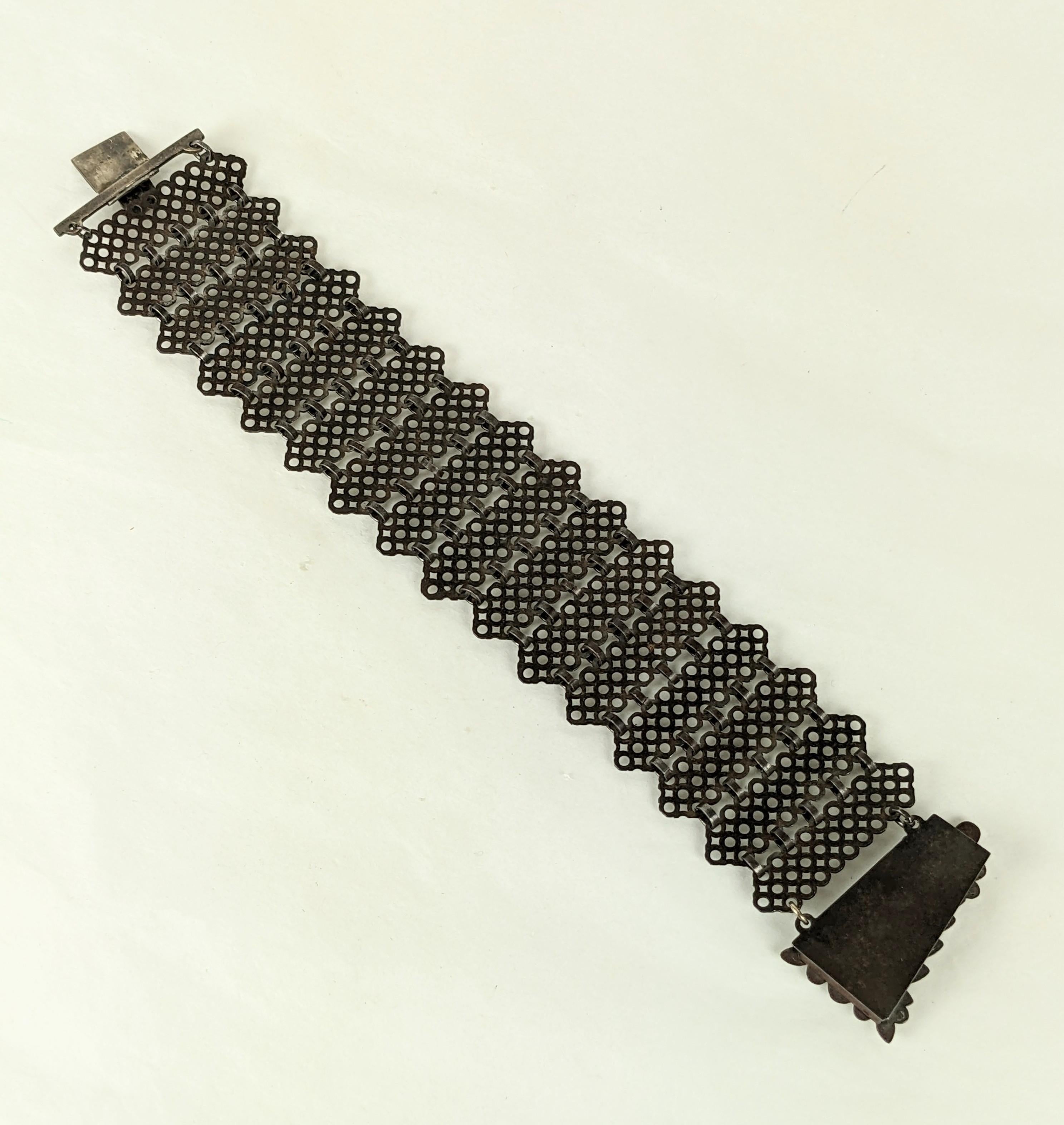 Victorian French Cut Steel Bracelet For Sale 1