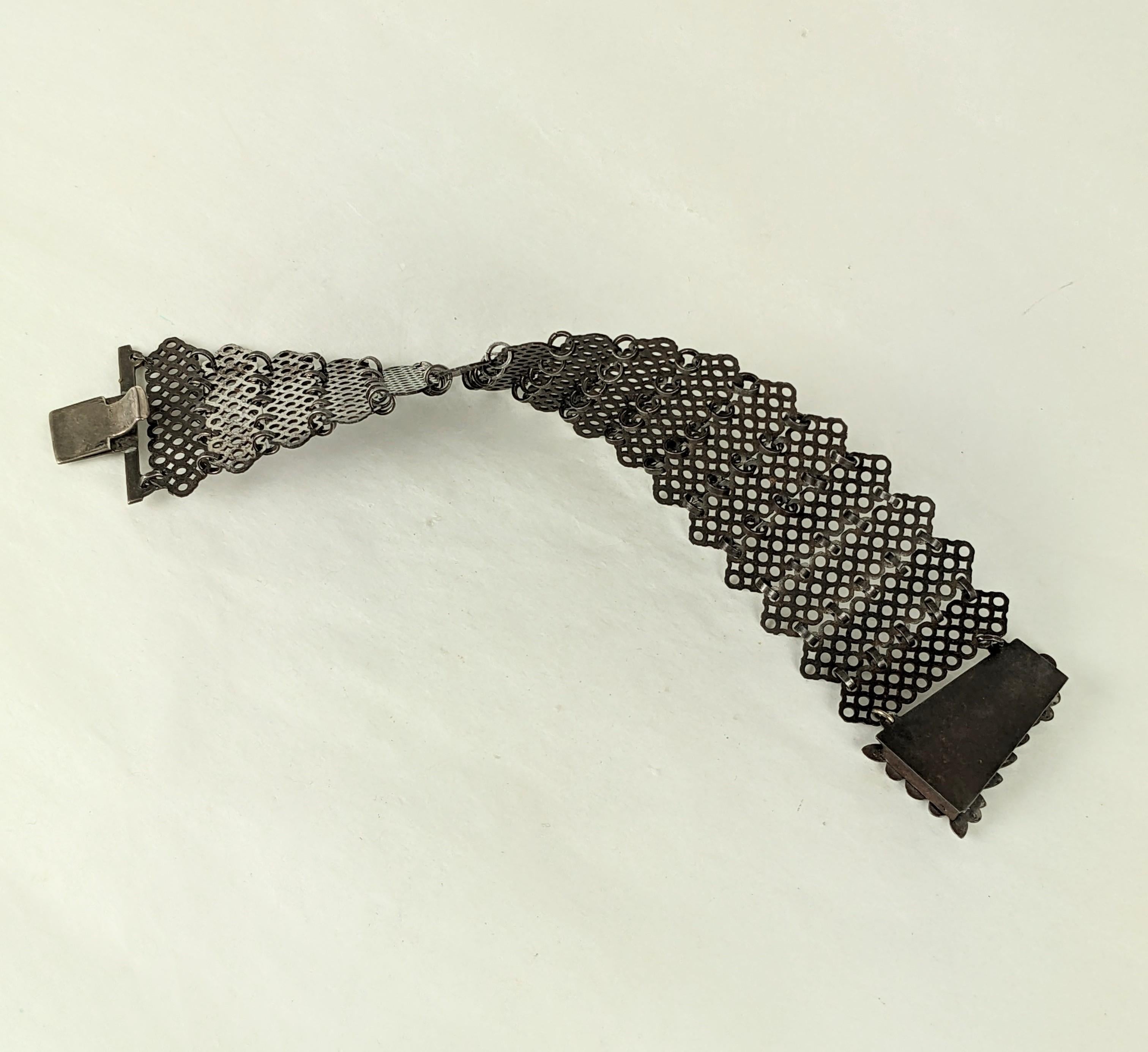 Victorian French Cut Steel Bracelet For Sale 2