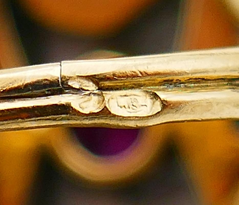 Antiker viktorianischer französischer Diamant-Rubin-Ring aus 18 Karat Gold und Silber Damen im Angebot
