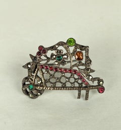 Victorian French Flower Cart Brooch