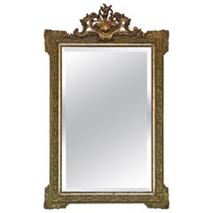 Victorian French Gilt Overmantle Wall Mirror