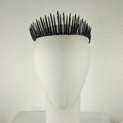 Victorian French Jet Tiara Crown