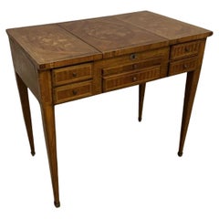 Victorian French ladies quality marquetry inlaid kingwood dressing table