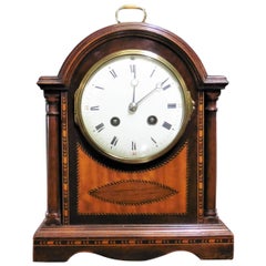 Antique Victorian French Mahogany Mantel Clock