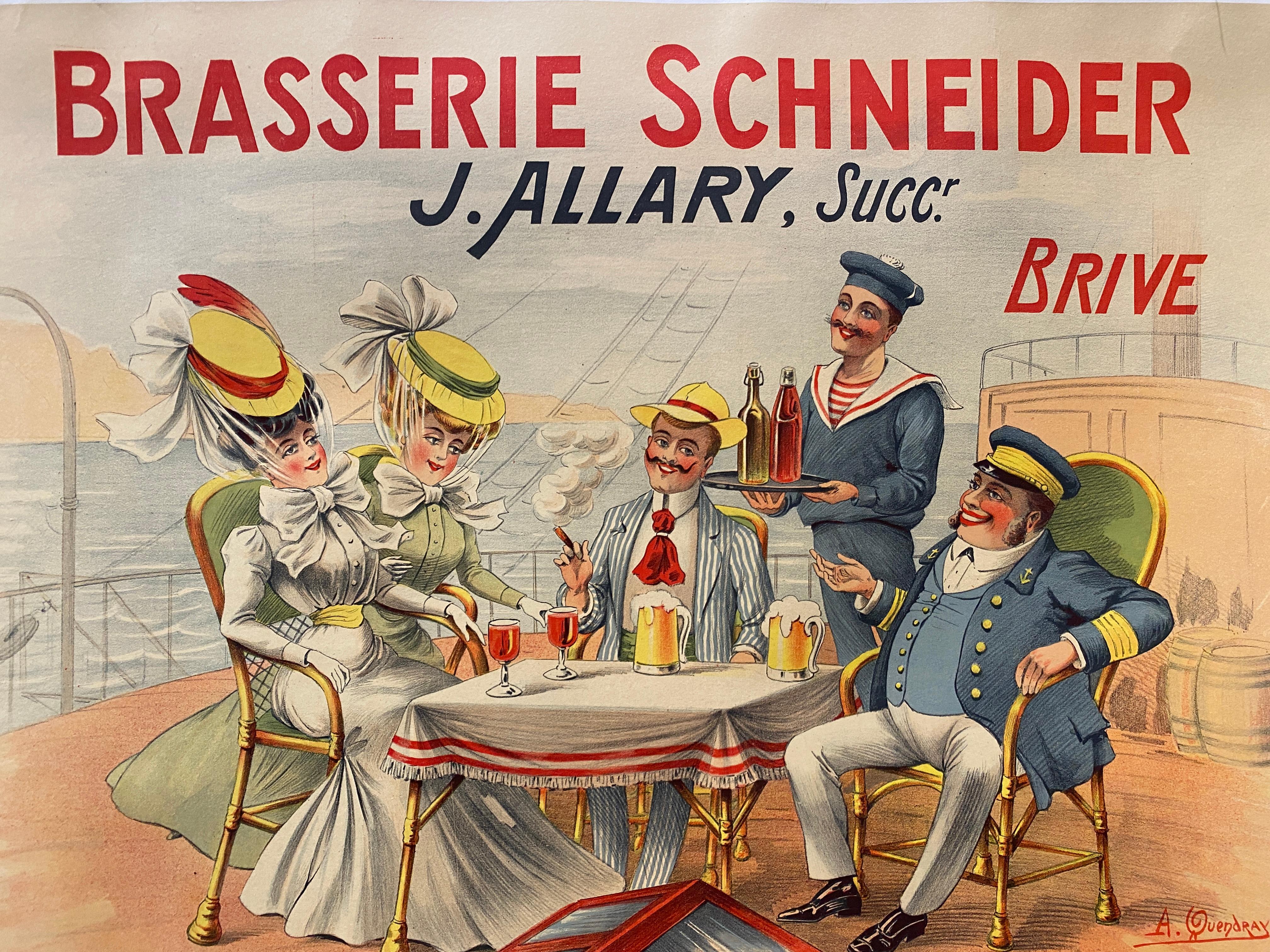 Cartel publicitario original francés victoriano, 