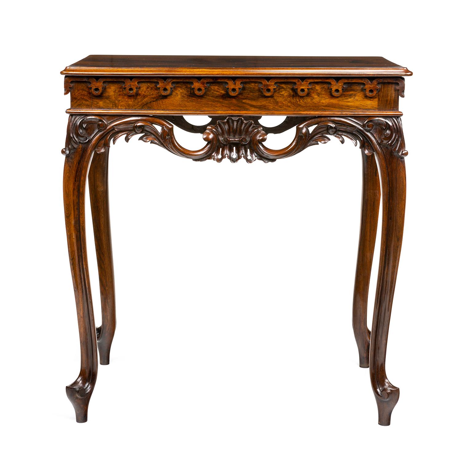 Louis XIV Victorian French Style Center Table in Rosewood For Sale