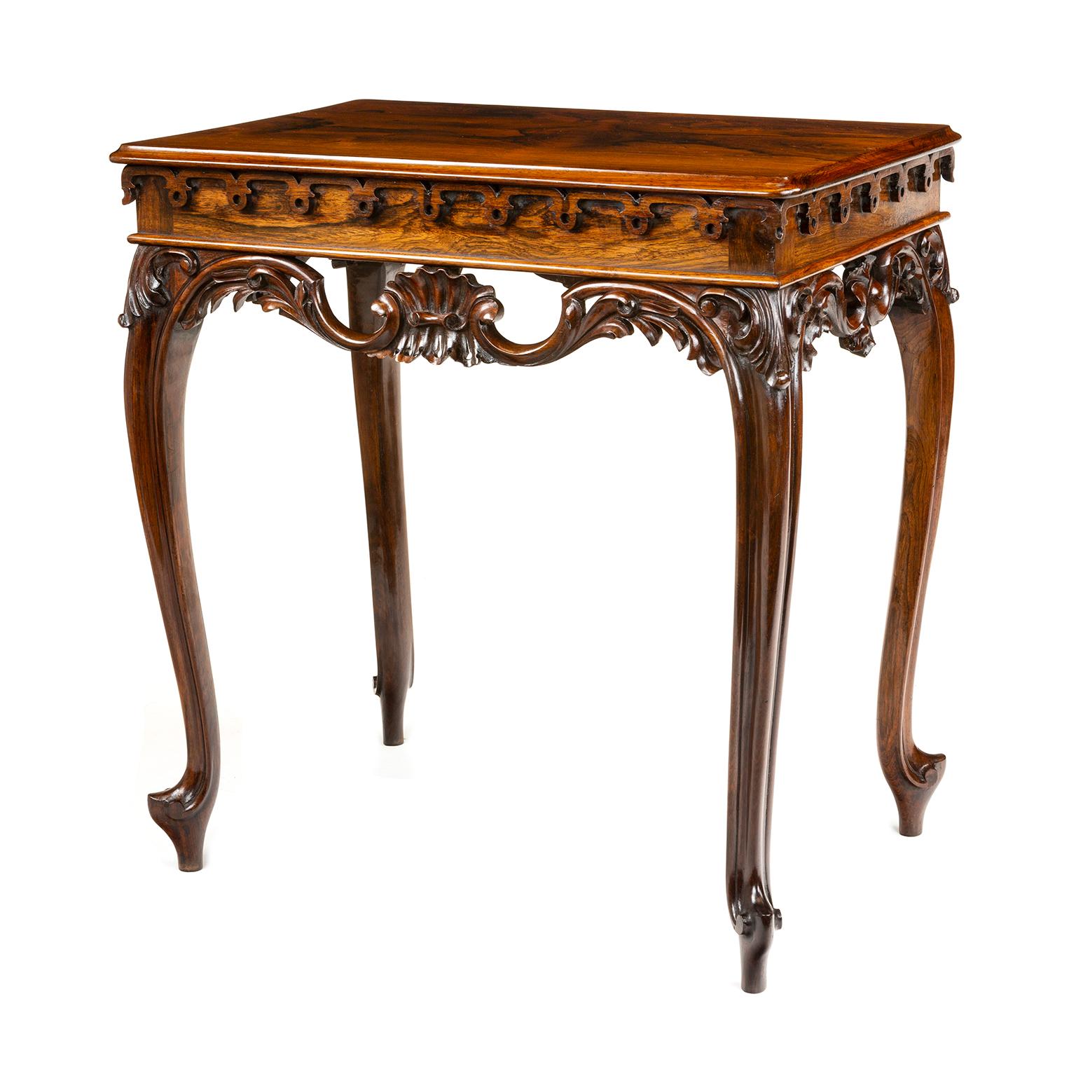 Mid-19th Century Victorian French Style Center Table in Rosewood For Sale