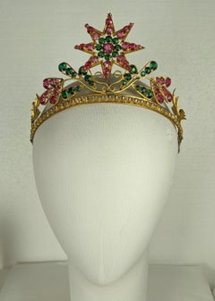 Victorian French Tremblant Jeweled Star Tiara