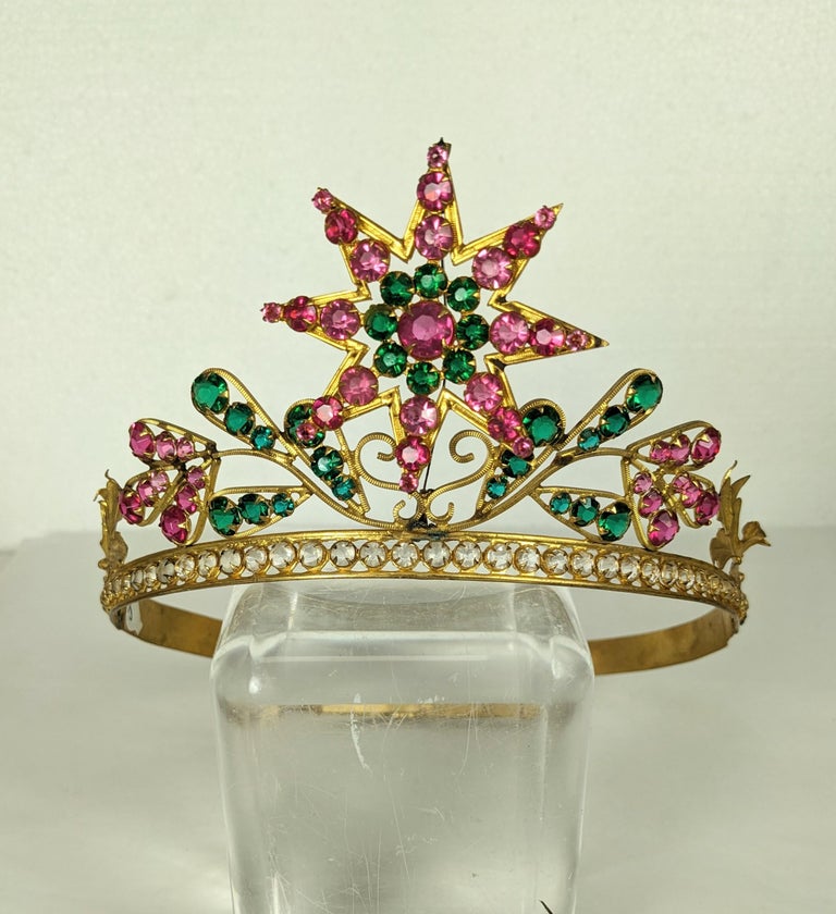 Victorian French Tremblant Jeweled Star Tiara at 1stDibs display picture 2