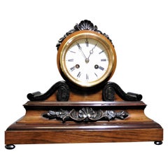 Victorian French Walnut Mantel Clock
