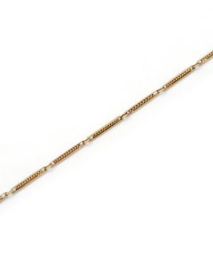 Victorian French watch chain links in 18k gold, Antique twisted chain