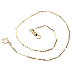 Victorian French watch chain links in 18k gold, Antique twisted chain