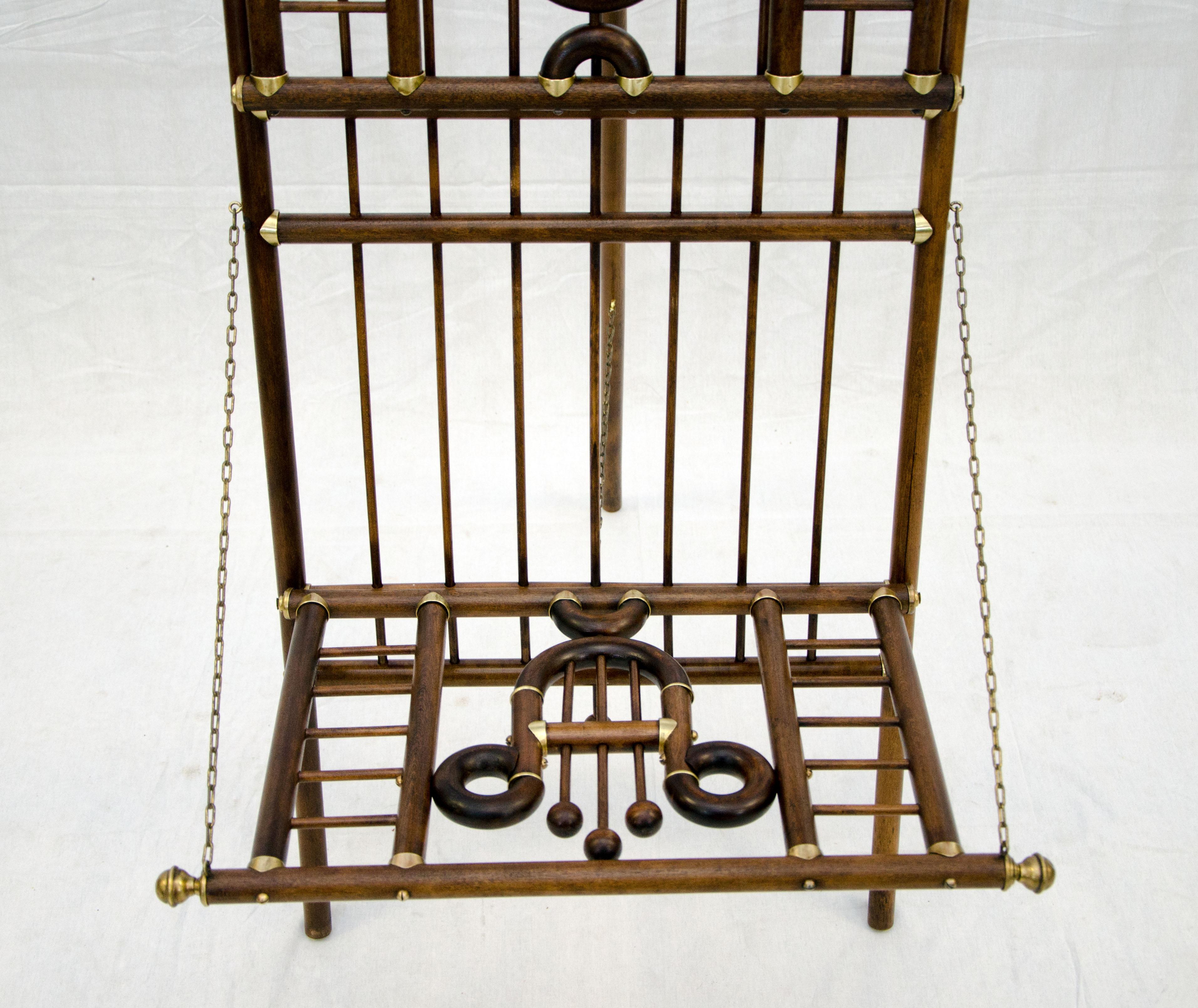 Victorian Fretwork 'Stick & Ball' Magazine or Book Stand In Good Condition For Sale In Crockett, CA