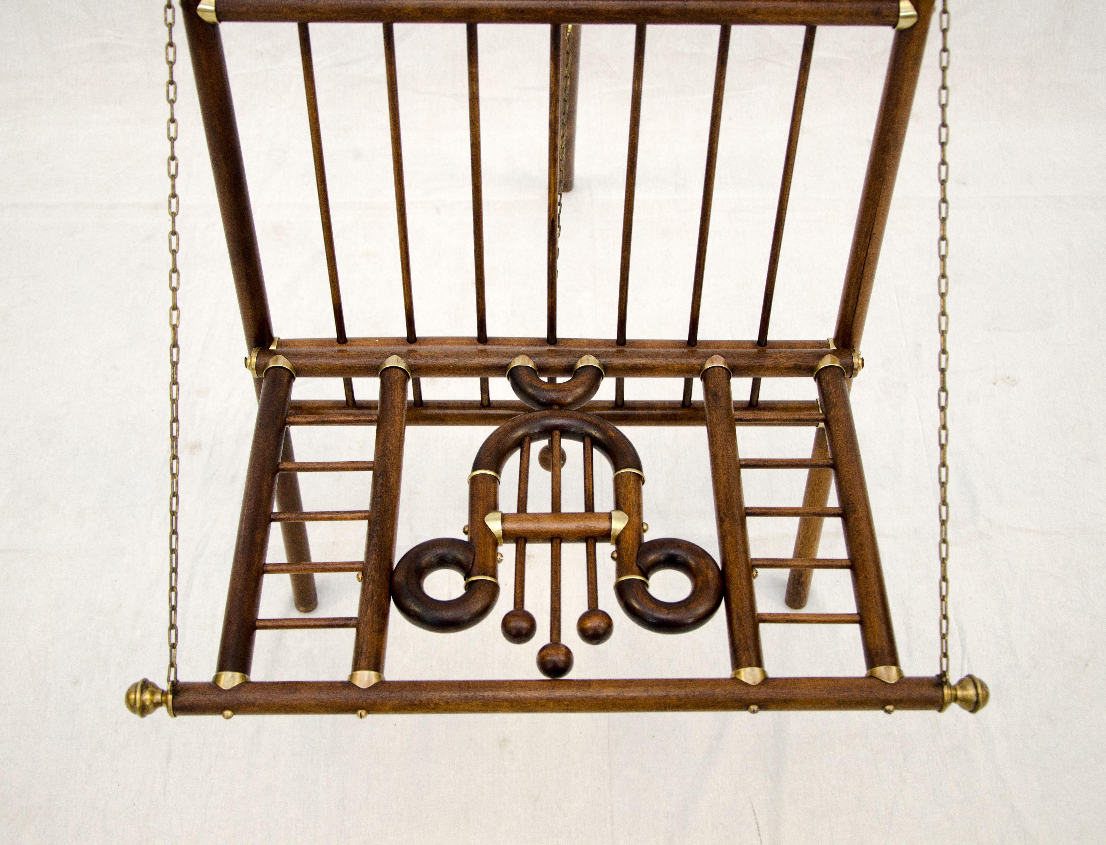 20th Century Victorian Fretwork 'Stick & Ball' Magazine or Book Stand For Sale