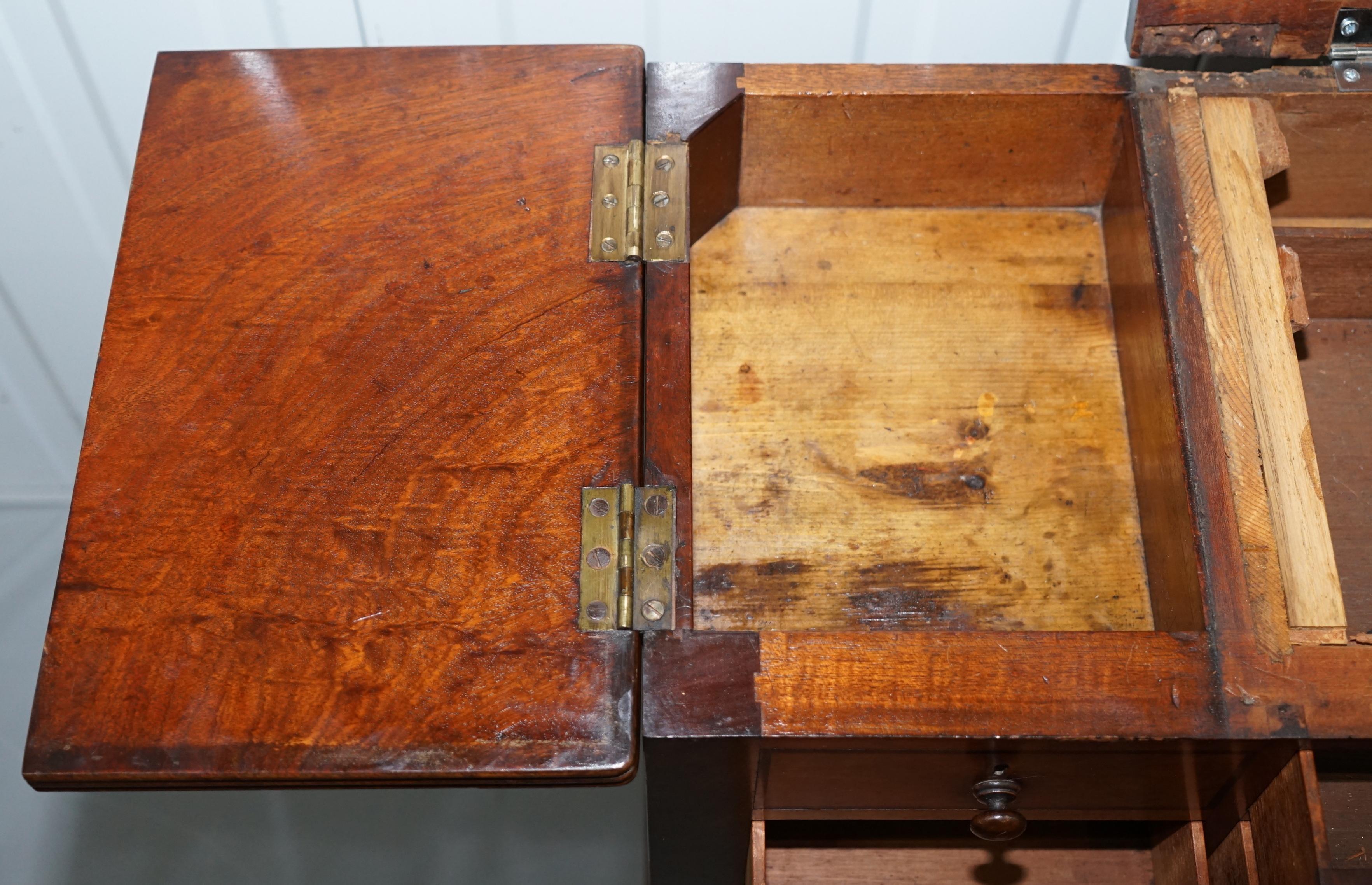 Victorian Fruitwood Collectors Chest of Drawers Cupboard Sideboard Open Flat Top 7