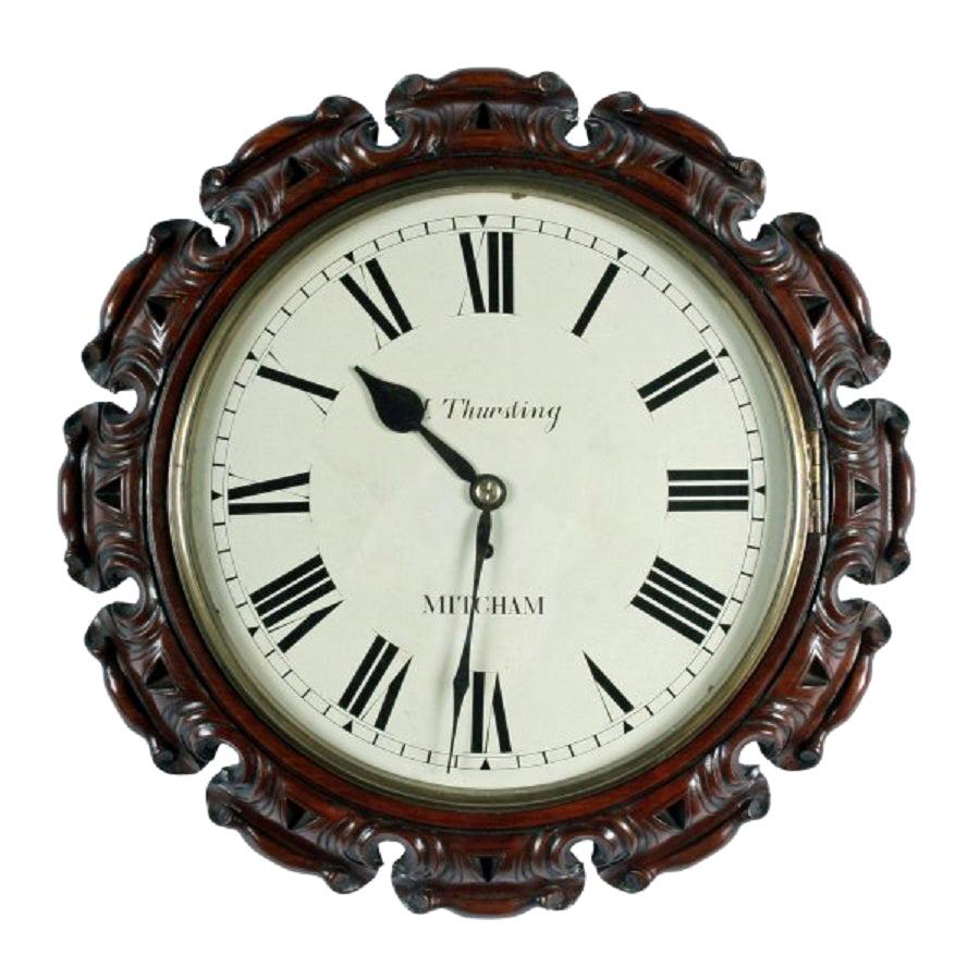 Victorian Fusee Wall Clock, 19th Century For Sale