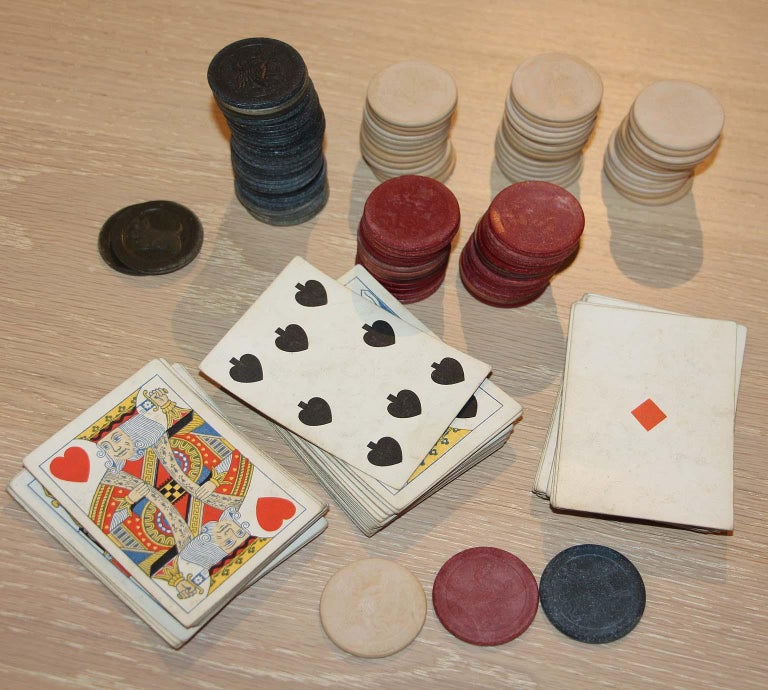 Victorian Game SetChess,Checkers, Backgammon, Dominoes and Cards at