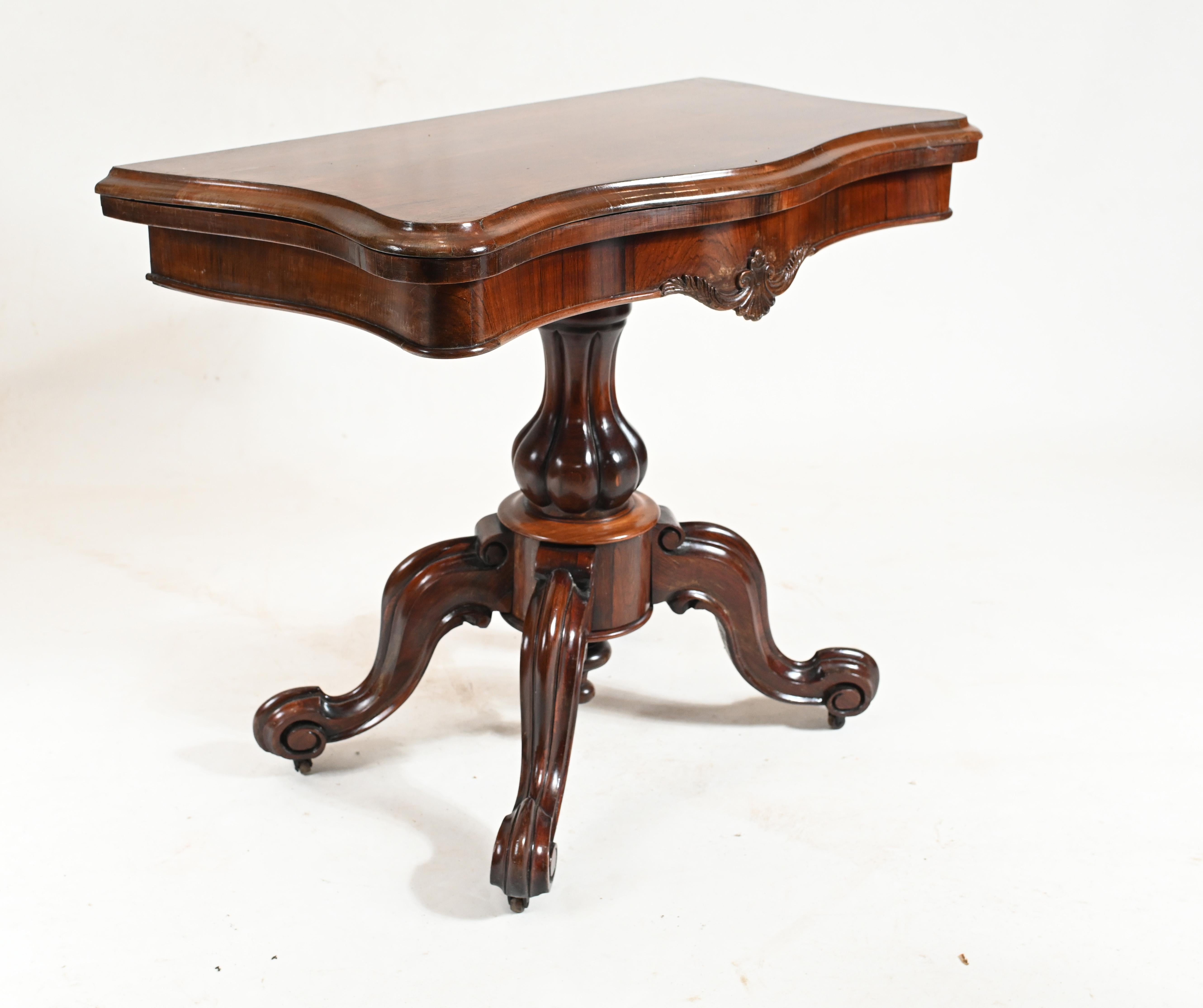 Victorian Games Table Antique, 1860 For Sale 5