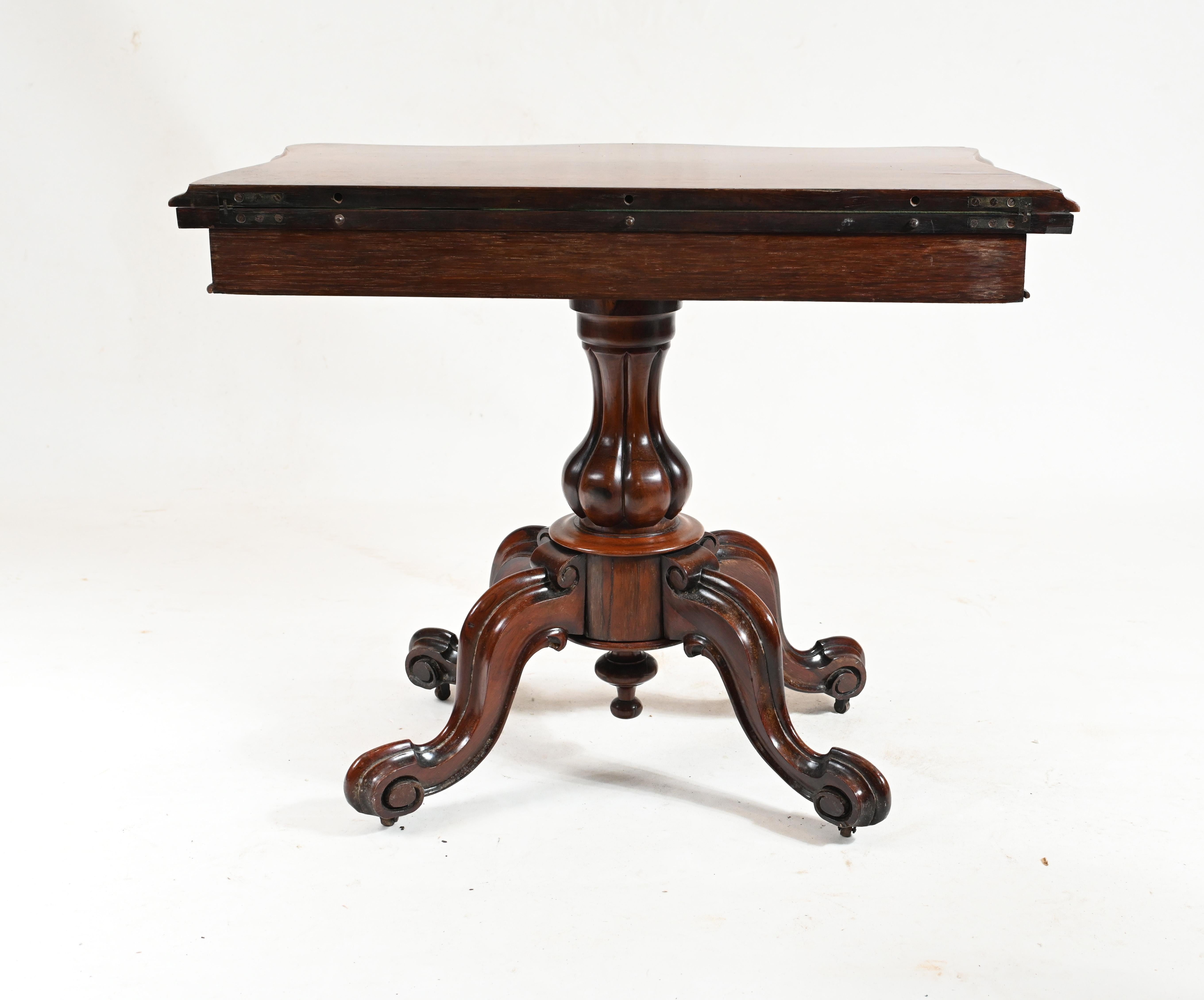 Victorian Games Table Antique, 1860 For Sale 7