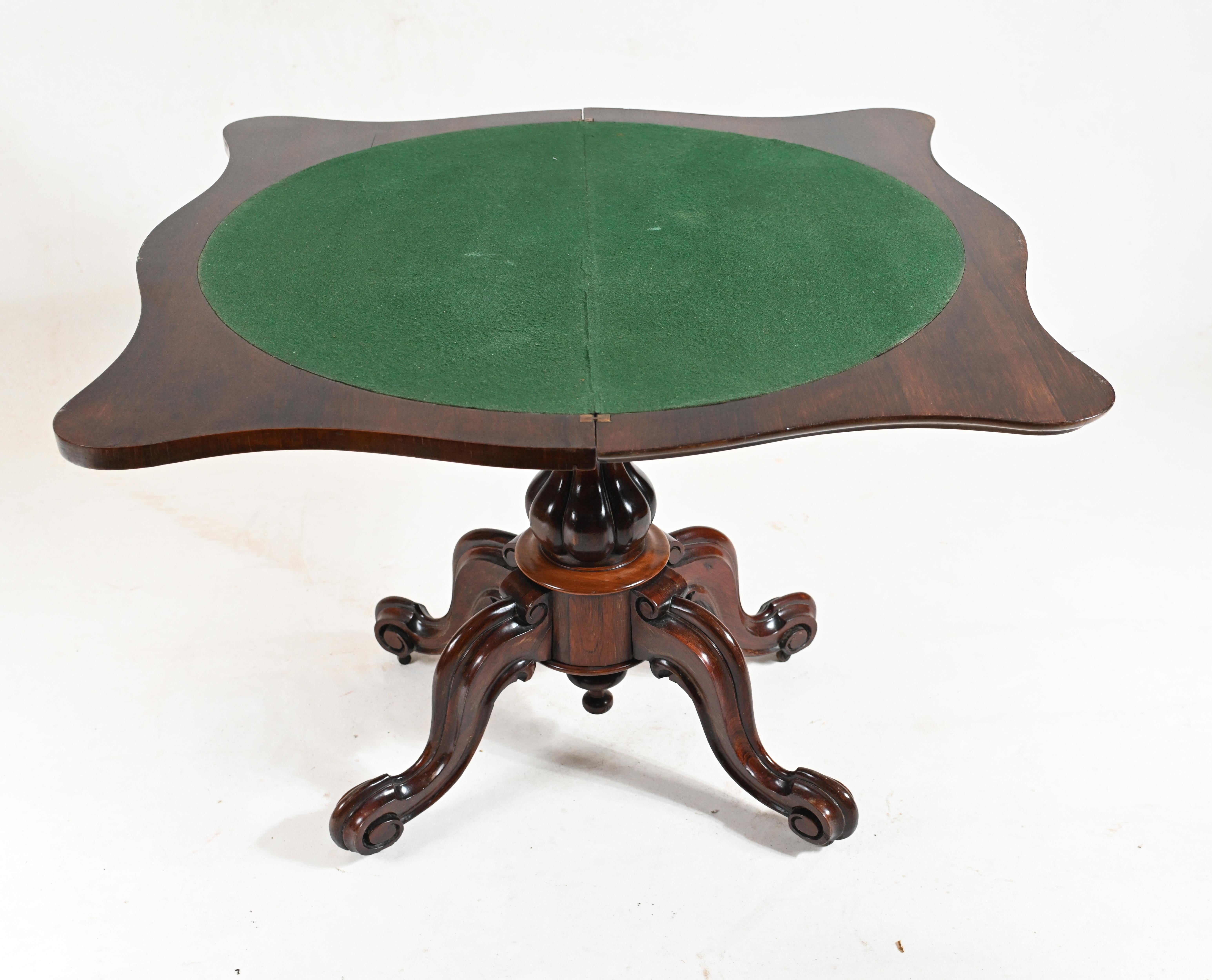 Victorian Games Table Antique, 1860 For Sale 9