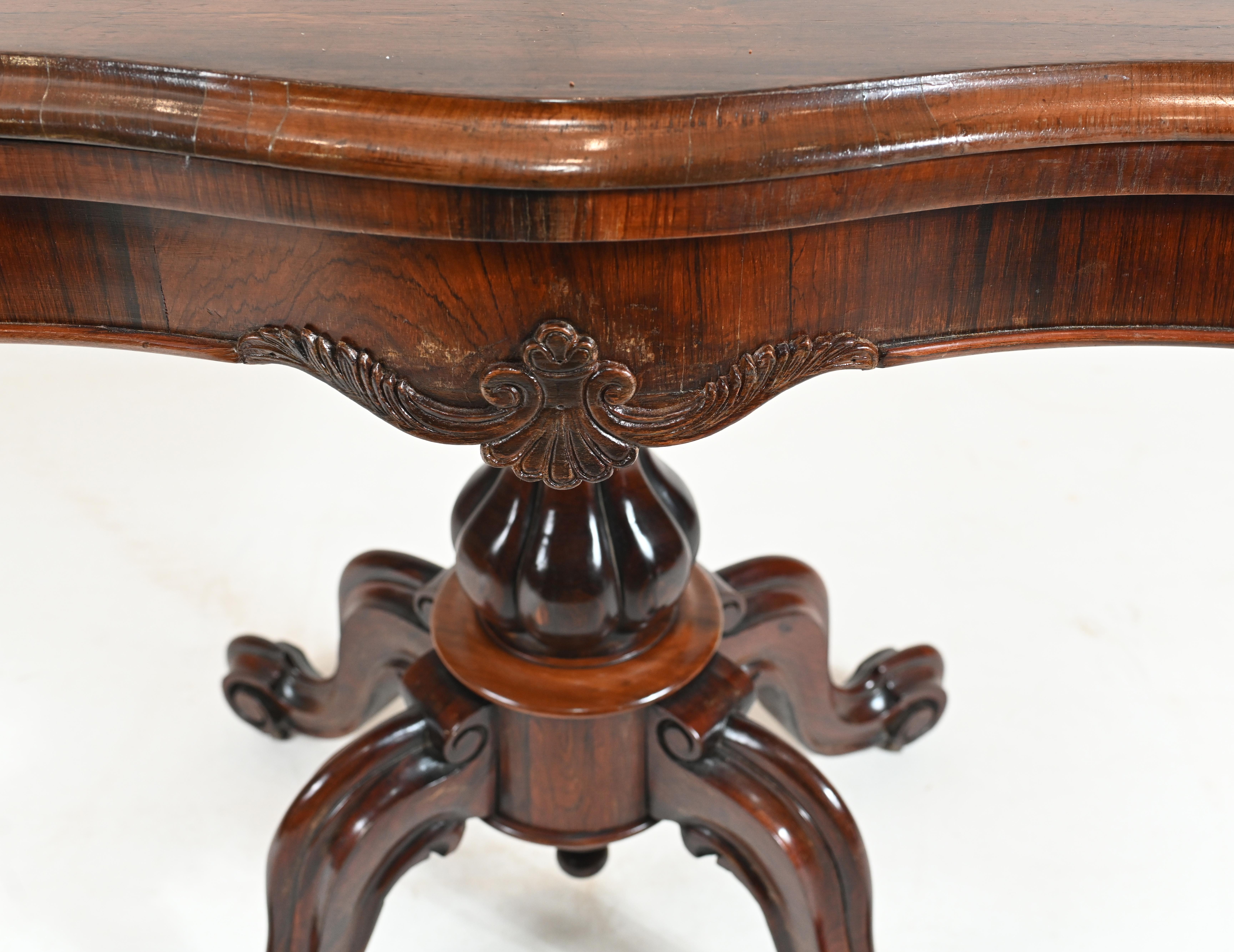 Victorian Games Table Antique, 1860 For Sale 3